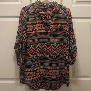 Rue 21 Aztec Print Blouse